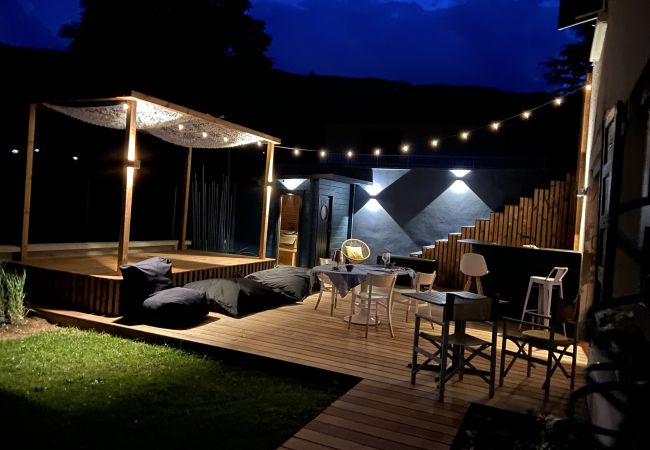 Terrace - Holiday rental  terrace, outdoor, house, holiday rental, location, saint-jorioz, lake, mountains, luxury, hotel, sun, snow, vacation