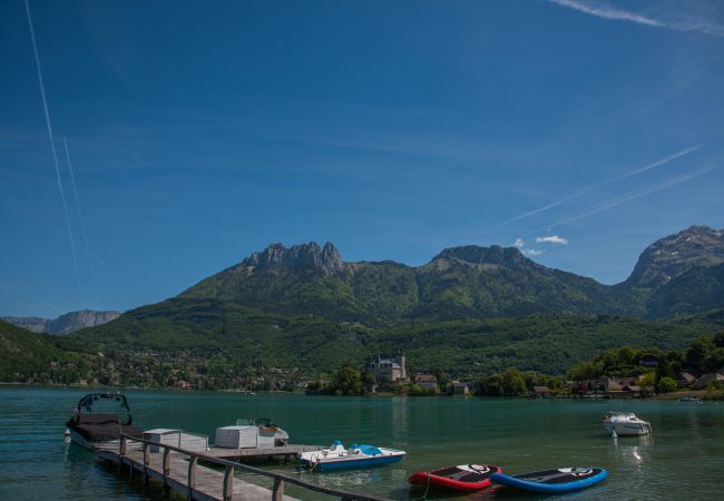 Private pontoon - Holiday rental private pontoon, residence, baie des voiles, annecy, Duingt, location, beach, lake, holiday rental