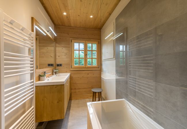 Chalet for rent at LAC D'ANNECY  bathroom, bathtub, bath, sink, rental, vacation rental, airbnb, mountains, lake
