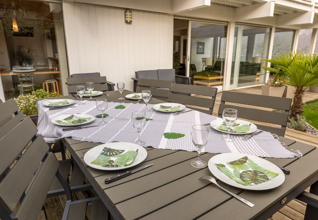 Terrace - Holiday rental  terrace, villa, standing, holiday rental, location, annecy, lake, mountains, luxury, house, hotel, sun, snow, vacation