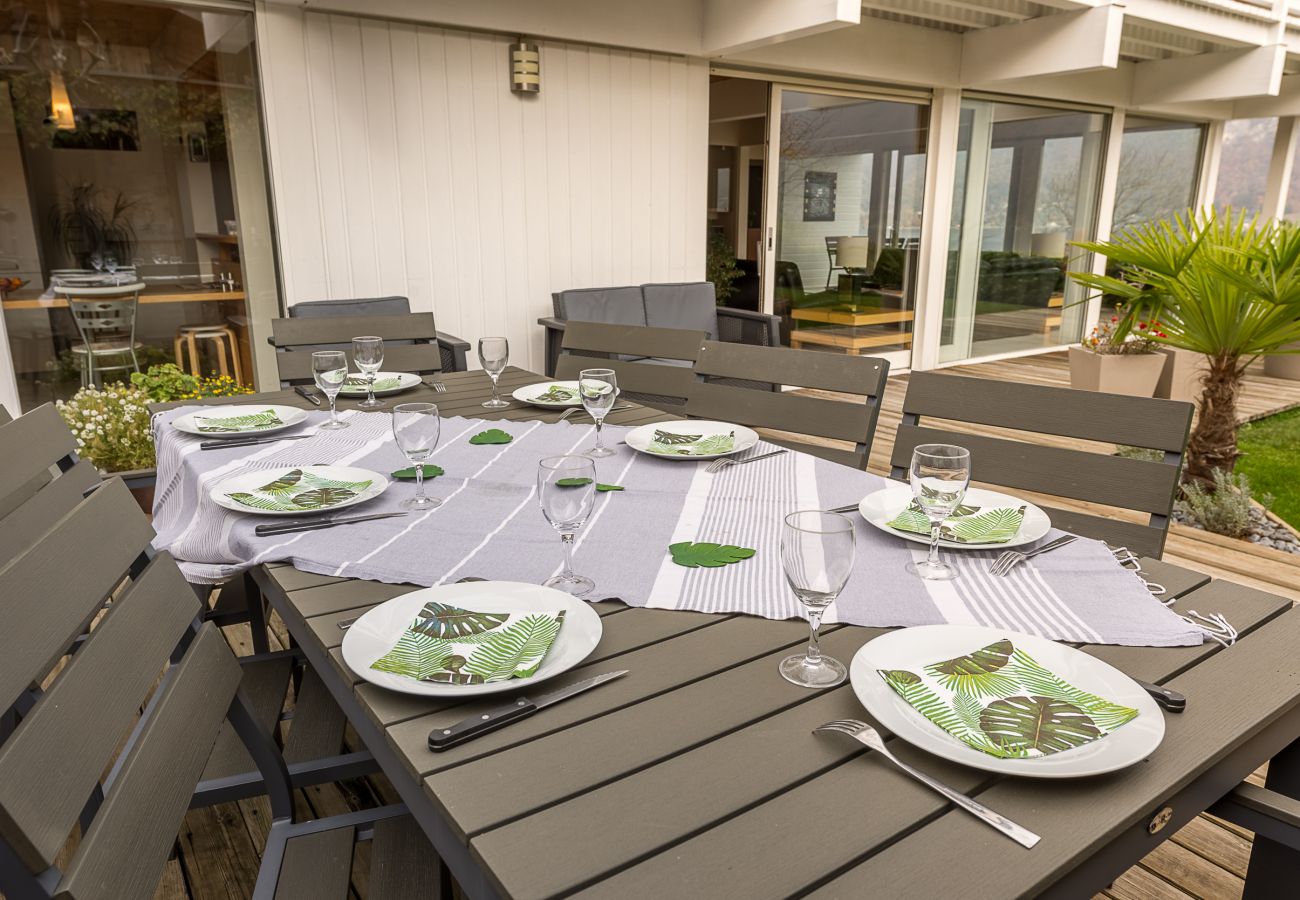 Terrace - Holiday rental  terrace, villa, standing, holiday rental, location, annecy, lake, mountains, luxury, house, hotel, sun, snow, vacation