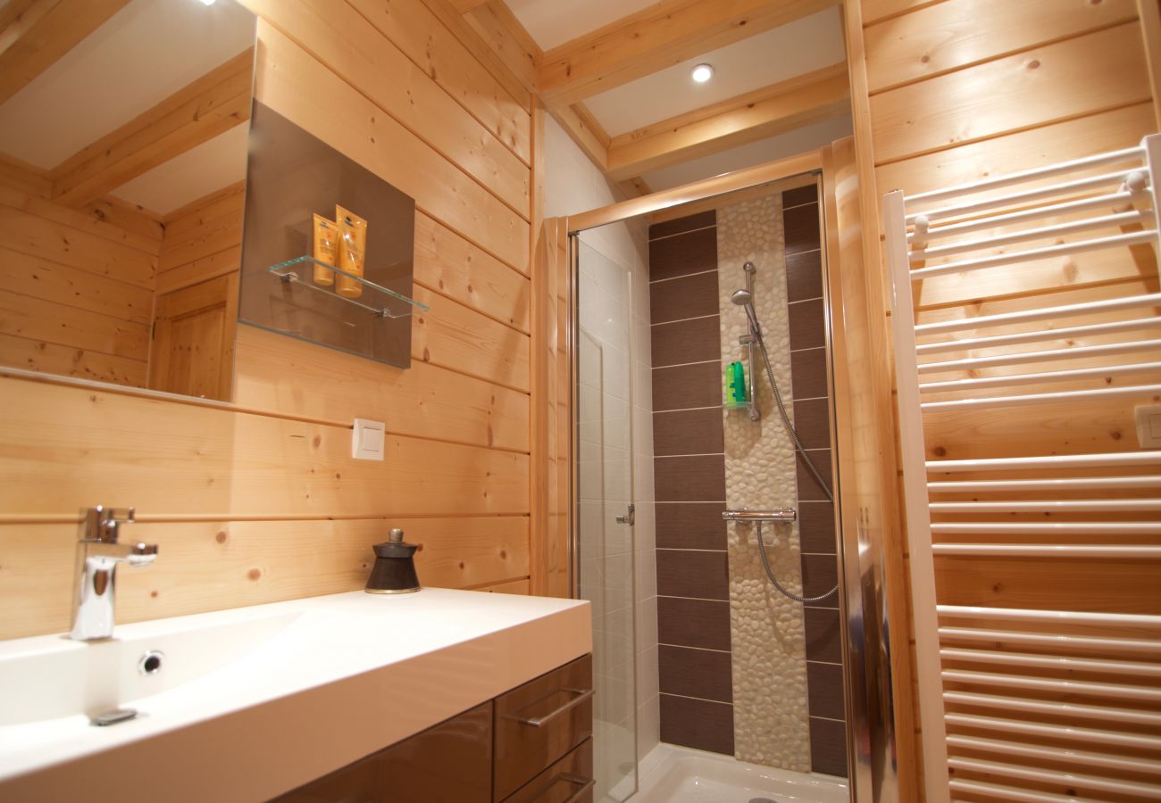 Salle de douche - Location saisonnière  salle de douche, chalet, location saisonnière, annecy, vacances, lac, montagne, luxe, maison, hôtel, neige, soleil
